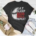Eat Sleep Baseball Repeat Baseball Player Baseball T-Shirt Personalized Gifts