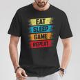 Eat Sleep Game Repeat Gaming T-Shirt Lustige Geschenke
