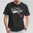 Eaton Beavers 69 Adult Humor Baseball T-Shirt Unique Gifts
