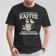 Ein Guter Tag Startet Kaffee Und Zebrafinch T-Shirt Lustige Geschenke