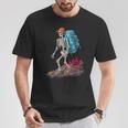 Esqueleto Al Aire Libre Aventuras De Montaña Esqueleto Senderismo Camiseta unisex Regalos divertidos