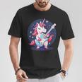 Estrellas Y Unicornio Con Guitarra Para Niños Y Niñas Camiseta unisex Regalos divertidos