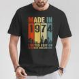 Fabricado En 1974 Edición Limitada 50 Años De Ser Impresionante Camiseta unisex Regalos divertidos