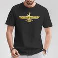 Faravahar Zarathustra Symbol Zeichen Iran Flügel Falke T-Shirt Lustige Geschenke