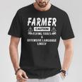 Farmer Caution Flying Tools And Offensive Language T-Shirt Unique Gifts