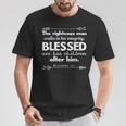Fathers Day Bible Verse Christian The Righteous Man T-Shirt Unique Gifts