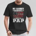 My Favorite Baseball Player Calls Me Pap American Flag T-Shirt Personalized Gifts