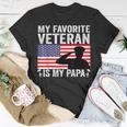 My Favorite Veteran Is My Papa Us Flag Father Veterans T-Shirt Funny Gifts