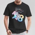 Feliz Cumpleaños De 18 Años Linda Fiesta De Unicornio Para Los Amantes Camiseta unisex Regalos divertidos