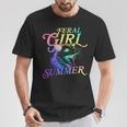 Feral Girl Summer Opossum Tie Dye Pastel Color T-Shirt Unique Gifts