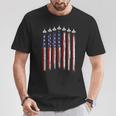Fighter Jet Airplane American Flag Patriotic 4Th Of July Men T-Shirt Unique Gifts