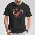 Fire Guitar In Heart T-Shirt Unique Gifts