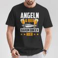 Fischen & Bier Darum Bin Ich Hier Fischen T-Shirt Lustige Geschenke