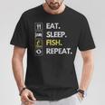 Fisher Eat Sleep Fish Repeat Fishing Fisherman Fish T-Shirt Personalized Gifts
