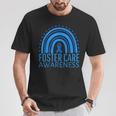 Foster Care Awareness Month Rainbow Ribbon Blue T-Shirt Unique Gifts
