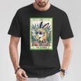 Bunny Cannabis Weed Lover 420 The Stoner Tarot Card T-Shirt Funny Gifts
