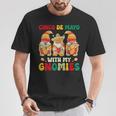 Cinco De Mayo With My Gnomies Trio Gnomes Boys Girls T-Shirt Unique Gifts