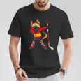 Dabbing Pastor Alemán España Hockey Sobre Hielo Fans Jersey Camiseta unisex Regalos divertidos