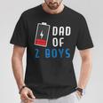 Dad Of 2 Boys Father's Day T-Shirt Unique Gifts