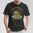 I Exist Without My Consent Vintage Frog Meme T-Shirt Unique Gifts