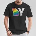 Lgbt Georgia Gay Distressed Rainbow Flag Present T-Shirt Unique Gifts
