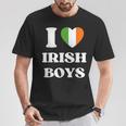 I Love Irish Boys I Red Heart British Boys Ireland T-Shirt Personalized Gifts