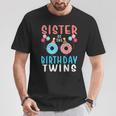 Sister Of The Birthday Twins Donut T-Shirt Unique Gifts