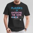 Gender Reveal New Dad Baby Announcement Father's Day Gamer T-Shirt Unique Gifts