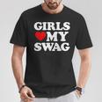 Girls Heart My Swag Girls Love My Swag Valentine's Day Hear T-Shirt Unique Gifts