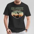 Glider Arbeite In Gleitzeit Pilot Glider T-Shirt Lustige Geschenke