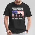 God Bless America United We Stand Divided We Fall T-Shirt Unique Gifts