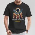 Goldendoodle Dog Howling At Total Solar Eclipse 8 April 2024 T-Shirt Unique Gifts