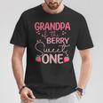 Grandpa Of The Berry Sweet One Strawberry First Birthday T-Shirt Unique Gifts