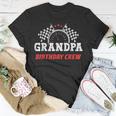 Grandpa Birthday Crew Race Car Theme Party Racing Car Driver T-Shirt Unique Gifts