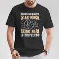 Being Grandpa Is An Honor Being Papa Is Priceless Vintage T-Shirt Unique Gifts