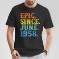 Grunge Epic Since June 1958 Birth Year Born Legendary Gifts T-Shirt Personalized Gifts