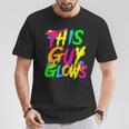This Guy Glows Cute Boys Man Party Team T-Shirt Funny Gifts