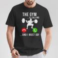 Gym Is Calling Workout Fitness Bodybuilding Weight Lifting T-Shirt Unique Gifts