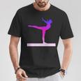 Gymnastics Balance Beam Pink And Purple Watercolor T-Shirt Unique Gifts