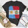 Half Argentinian Half Peruvian Flag Heritage Pride Roots T-Shirt Unique Gifts