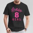 Happy Birthday Girls 8Th Party 8 Years Old Bday T-Shirt Unique Gifts