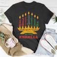 Happy Kwanzaa Kinara Seven Candles Principles Of Kwanzaa T-Shirt Funny Gifts