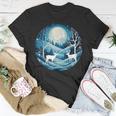 Happy Winter Scenery At Night With Animals And Snow Costume T-Shirt Funny Gifts