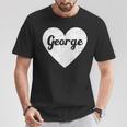 I Heart George First Names And Hearts I Love George T-Shirt Unique Gifts