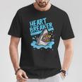 Heartbreaker Shark Eating Hearts Valentine's Day T-Shirt Unique Gifts