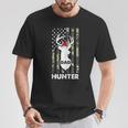 Herren Dad Hunter Weihnachten Coole Amerikanische Flagge Jagd Papaater T-Shirt Lustige Geschenke