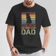 Herren Golden Retriever Dad Papaintage Hund Hunde Pfote T-Shirt Lustige Geschenke