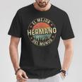 Hombre El Mejor Hermano Del Mundointage Retro Regalo Hermano Camiseta unisex Regalos divertidos