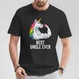 Hombre La Mejor Ropa De Un Tío De Unicornio Best Uncle Ever Camiseta unisex Regalos divertidos