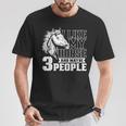 I Like Horses And Maybe 3 People Lover Rider Horse Riding T-Shirt Personalized Gifts